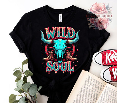 Boho Skull PNG, Wild Soul Sublimation, Cowboy Boots PNG, Western Skull Design, Boho Digital Download, Rustic Skull Clipart, Western Sublimation PNG Sublimation Li Zamperini 