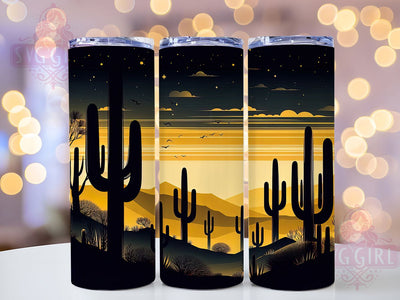 Boho Southwestern Cactus Tumbler, Western Tumbler, Rustic 20oz Wrap, Sublimation Design, Stylish Gift Idea, Artistic Boho Wrap, Southwestern Cactus Tumbler Sublimation SvggirlplusArt 