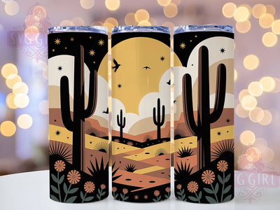 Boho Southwestern Cactus Tumbler, Western Tumbler, Rustic 20oz Wrap, Sublimation Design, Stylish Gift Idea, Artistic Boho Wrap, Southwestern Cactus Tumbler Sublimation SvggirlplusArt 