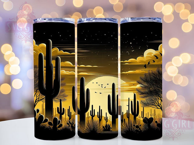 Boho Southwestern Cactus Tumbler, Western Tumbler, Rustic 20oz Wrap, Sublimation Design, Stylish Gift Idea, Artistic Boho Wrap, Southwestern Cactus Tumbler Sublimation SvggirlplusArt 