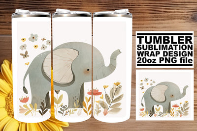 Boho Springtime Critters Tumbler Design - 20oz Sublimation Sublimation afrosvg 