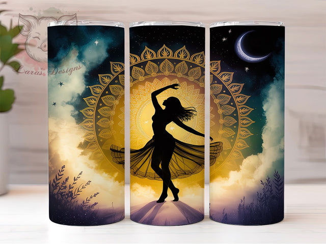 Boho Stay Wild Mandala Tumbler, Dance Free Design, Mandala Pattern, 20Oz Sublimation Wrap, Boho Mandala Art, Free Spirit Texture, Tumbler Sublimation Sublimation Lara' s Designs 