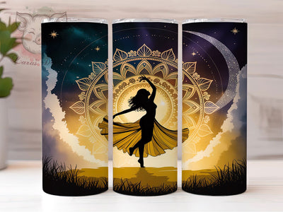 Boho Stay Wild Mandala Tumbler, Dance Free Design, Mandala Pattern, 20Oz Sublimation Wrap, Boho Mandala Art, Free Spirit Texture, Tumbler Sublimation Sublimation Lara' s Designs 