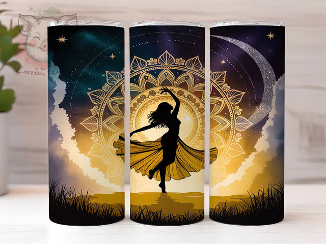 Boho Stay Wild Mandala Tumbler, Dance Free Design, Mandala Pattern, 20Oz Sublimation Wrap, Boho Mandala Art, Free Spirit Texture, Tumbler Sublimation Sublimation Lara' s Designs 