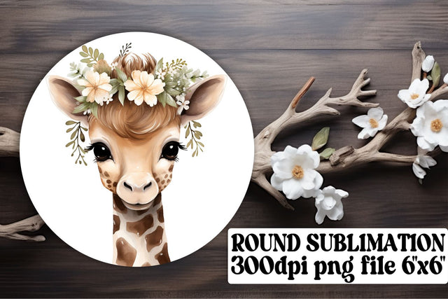 Boho-Style Animal Graphics: Sublimation for Round Products Sublimation afrosvg 