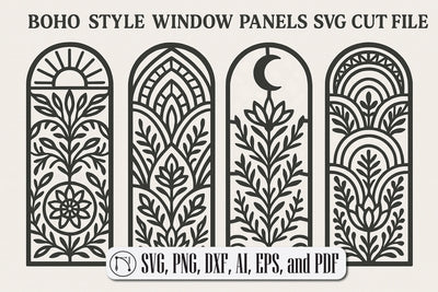 Boho Style Window Panels SVG Bundle SVG MD JOYNAL ABDIN 