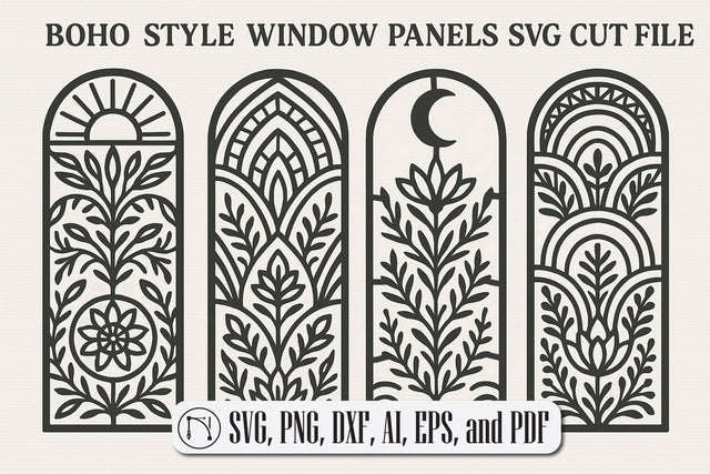 Boho Style Window Panels SVG Bundle SVG MD JOYNAL ABDIN 