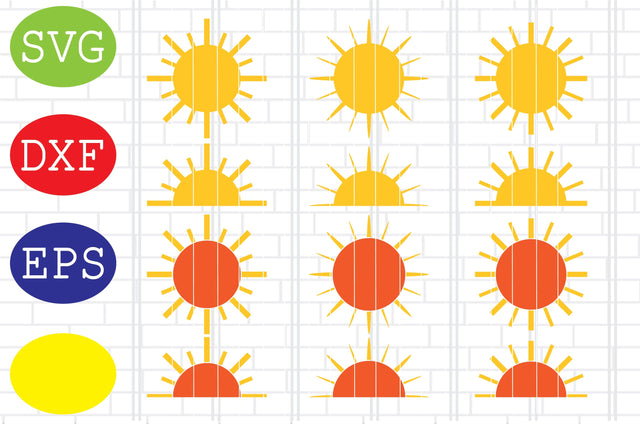 Boho Sun Svg, Sunrise Svg, Sunset Svg, Beach Svg, Vacation Trip Svg, Jpg, Eps, Dxf Files SVG DigitalSvgFiles 