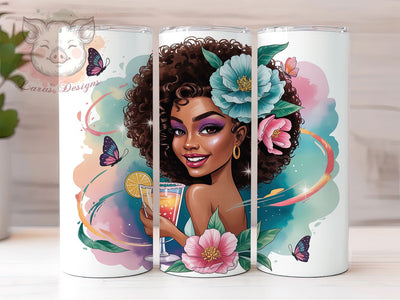 Boho Sunflower Butterfly Tumbler, Feminine Artistic Theme, Summer Sunflower Wrap, Vibrant Boho Design, Seamless Nature Motif, Colorful Botanical Print, Spiritual Woman Style, Fresh Seasonal Glow, 20Oz T Sublimation Lara' s Designs 