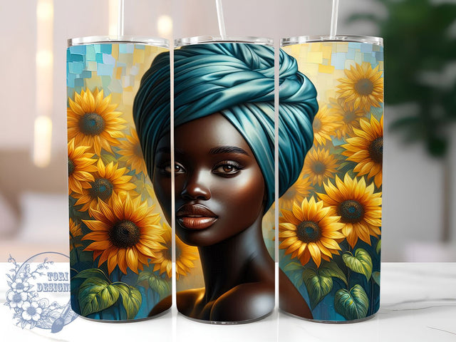 Boho Sunflower Dream Girl Tumbler, Seamless Floral Wrap, 20oz Tumbler Sublimation, Whimsical Garden Design, Ethereal Sunflower Sublimation, Boho Chic Tumbler, Nature Beauty Wrap Sublimation ToriDesigns 