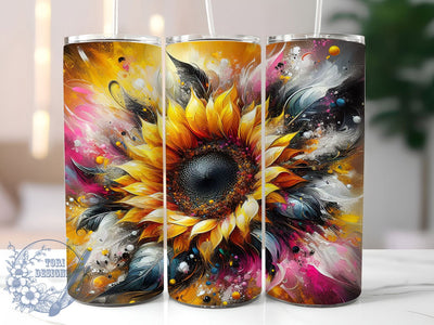 Boho Sunflower Rustic 20oz Tumbler, Rustic Style, Boho Tumbler, 20oz Sublimation, PNG Design, Hippie Mug, Floral Gift Sublimation ToriDesigns 