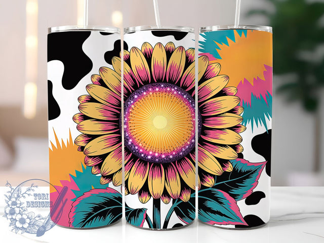 Boho Sunflower Rustic Floral Tumbler, Floral Bohemian Cup, 20Oz Tumbler Wrap, Sunflower Sublimation Design, Rustic Flower Drinkware, Boho Chic Coffee Mug, Vintage Sunflower Tumbler Sublimation ToriDesigns 