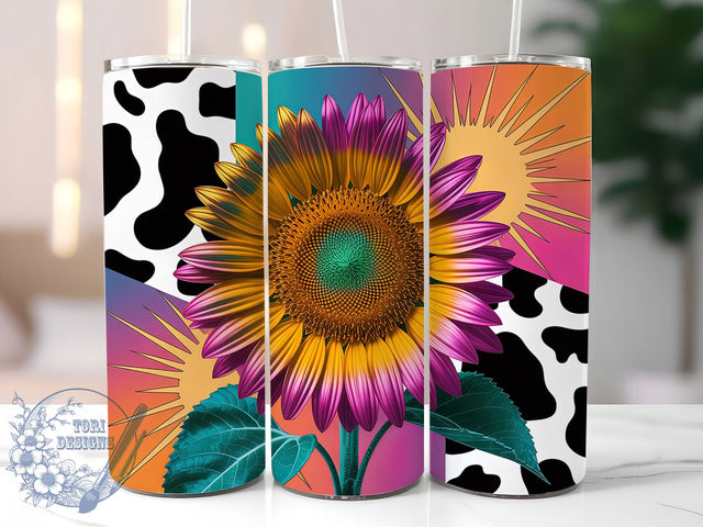 Boho Sunflower Rustic Floral Tumbler, Floral Bohemian Cup, 20Oz Tumbler Wrap, Sunflower Sublimation Design, Rustic Flower Drinkware, Boho Chic Coffee Mug, Vintage Sunflower Tumbler Sublimation ToriDesigns 