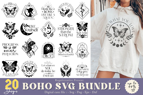 Boho Svg Bundle SVG Regulrcrative 