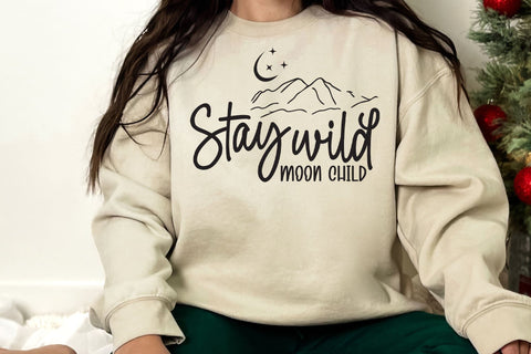 Boho Svg, Stay wild moon child SVG SVG DesignDestine 