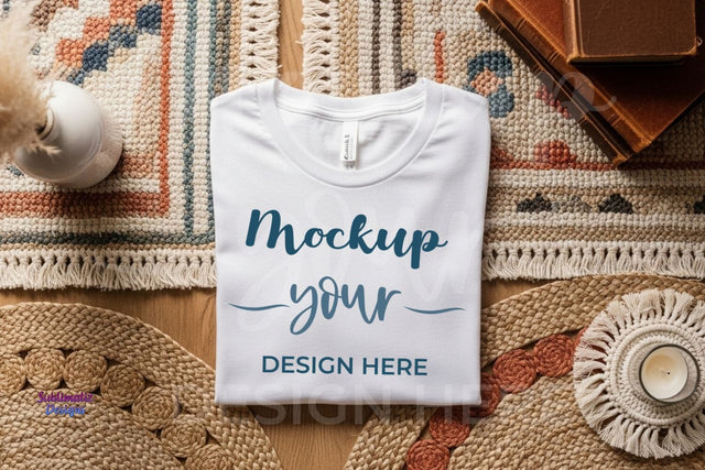 Boho T-Shirt Mock Up with Pampas Grass Mock Up Photo Sublimatiz Designs 