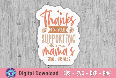 Boho Thank you Sticker Bundle, Business Sticker, Positive sticker SVG FiveStarCrafting 