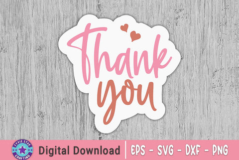 Boho Thank you Sticker Bundle, Business Sticker, Positive sticker SVG FiveStarCrafting 