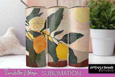 Boho Tumbler Wrap, Minimalist Landscape Tumbler Sublimation Sublimation OrangeBrushStudio 