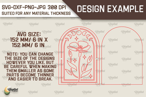 Boho Wall Decor Laser Cut Bundle. Boho Wood Wall Art SVG SVG Evgenyia Guschina 