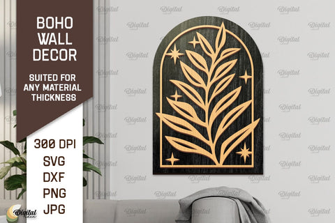 Boho Wall Decor Laser Cut Bundle. Boho Wood Wall Art SVG SVG Evgenyia Guschina 