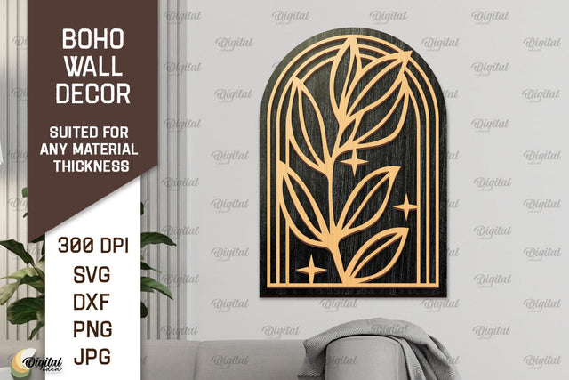 Boho Wall Decor Laser Cut Design. Boho Wood Wall Art SVG SVG Evgenyia Guschina 