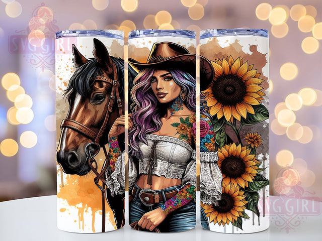 Boho Western Cowgirl Rustic Rodeo Tumbler, Western Tumbler, Cowgirl Tumbler, Rustic Tumbler, 20oz Sublimation Wrap, Rodeo Tumbler, Southwestern Tumbler Sublimation SvggirlplusArt 