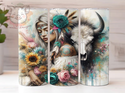 Boho Western Cowgirl Tumbler 20Oz Tumbler, Cowgirl Tumbler, Rustic Wrap, Western Girl, Sublimation Design, 20Oz Cup, Country Boho Sublimation Lara' s Designs 