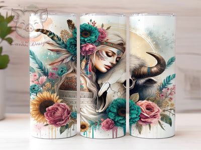 Boho Western Cowgirl Tumbler 20Oz Tumbler, Cowgirl Tumbler, Rustic Wrap, Western Girl, Sublimation Design, 20Oz Cup, Country Boho Sublimation Lara' s Designs 