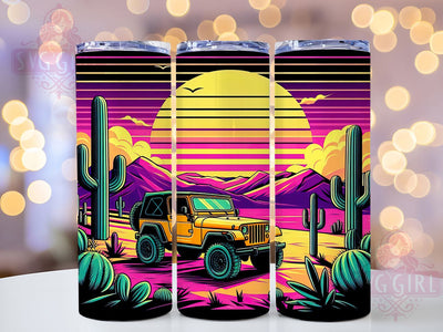 Boho Western Jeep Desert Adventure Tumbler, Desert Vibes Tumbler, Western Tumbler, Country Tumbler, Jeep Tumbler, 20oz Sublimation Wrap, Adventure Tumbler Sublimation SvggirlplusArt 