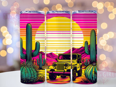 Boho Western Jeep Desert Adventure Tumbler, Desert Vibes Tumbler, Western Tumbler, Country Tumbler, Jeep Tumbler, 20oz Sublimation Wrap, Adventure Tumbler Sublimation SvggirlplusArt 