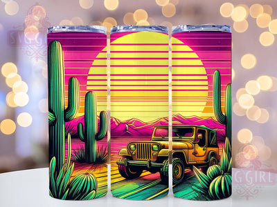 Boho Western Jeep Desert Adventure Tumbler, Desert Vibes Tumbler, Western Tumbler, Country Tumbler, Jeep Tumbler, 20oz Sublimation Wrap, Adventure Tumbler Sublimation SvggirlplusArt 