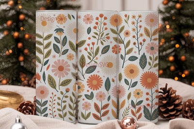 Boho Wildflower 20oz Tumbler Wrap Sublimation DesignSVG 
