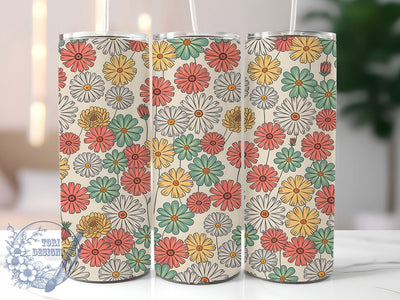 Boho Wildflower 20oz Tumbler Wrap, Wildflower Tumbler, Floral Tumbler Design, 20oz Tumbler Wrap, Boho Floral Design, Sublimation Tumbler Wrap, Bohemian Tumbler Sublimation ToriDesigns 