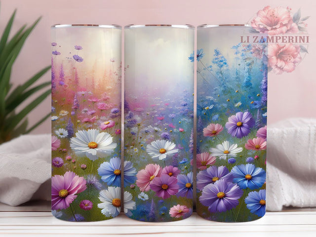 Boho Wildflower Floral Garden Tumbler, Floral Tumbler, 20oz Tumbler Wrap, Boho Wildflower Tumbler, Spring Flower Tumbler, Nature Tumbler, Garden Tumbler Design Sublimation Li Zamperini 