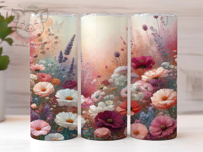 Boho Wildflower Floral Tumbler, Boho Floral Tumbler, Whimsical Flower Wrap, Rustic Boho Wrap, Vibrant Floral Wrap, Sublimation Design, Trendy Gift Idea Sublimation Lara' s Designs 