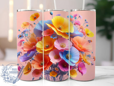 Boho Wildflower Floral Tumbler, Floral Boho Tumbler, Stylish 20oz Wrap, Sublimation Design, Trendy Gift Idea, Rustic Boho Wrap, Botanical Wildflower Tumbler Sublimation ToriDesigns 