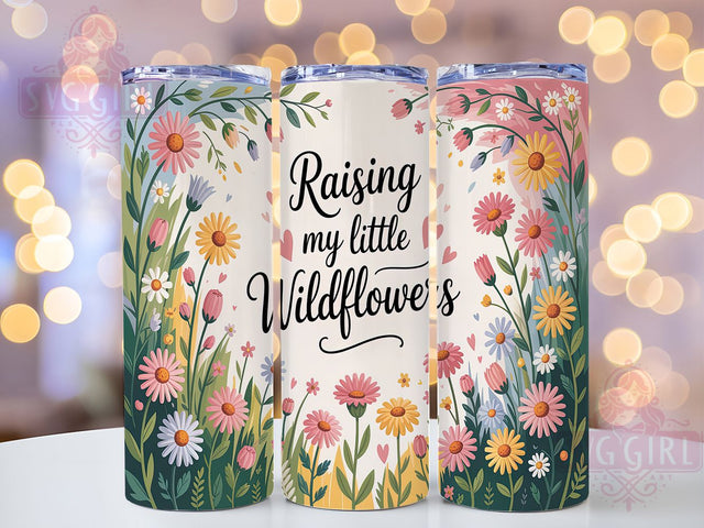 Boho Wildflower Mom Life Tumbler, Girl Mom Gift, Floral Mother Design, Wildflower Parent Gift, Mother Daughter Wrap, Boho Mom Tumbler, Flower Child Design Sublimation SvggirlplusArt 