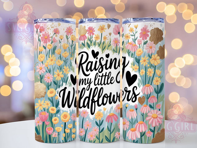 Boho Wildflower Mom Life Tumbler, Girl Mom Gift, Floral Mother Design, Wildflower Parent Gift, Mother Daughter Wrap, Boho Mom Tumbler, Flower Child Design Sublimation SvggirlplusArt 