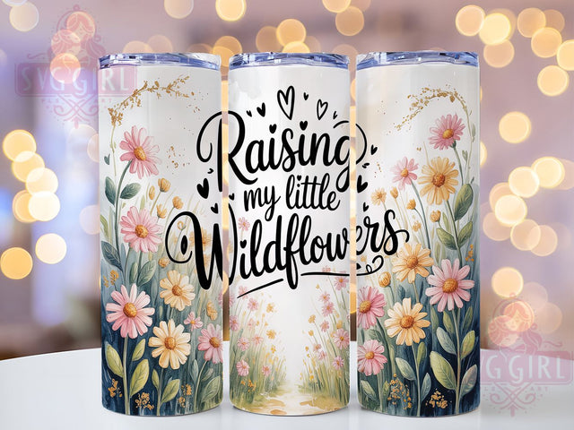 Boho Wildflower Mom Life Tumbler, Girl Mom Gift, Floral Mother Design, Wildflower Parent Gift, Mother Daughter Wrap, Boho Mom Tumbler, Flower Child Design Sublimation SvggirlplusArt 