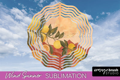 Boho Wind Spinner - Minimalist Landscape Spinner Sublimation Sublimation OrangeBrushStudio 