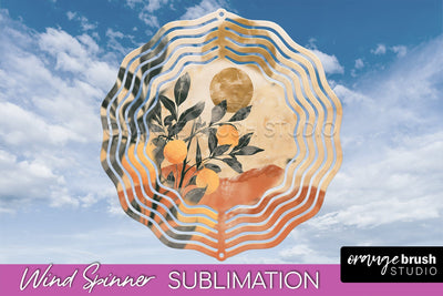 Boho Wind Spinner - Minimalist Landscape Spinner Sublimation Sublimation OrangeBrushStudio 