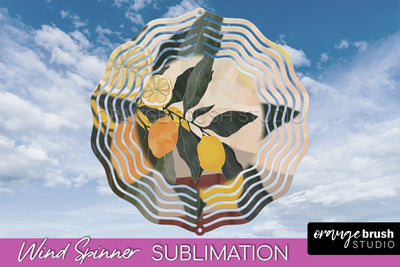 Boho Wind Spinner - Minimalist Landscape Spinner Sublimation Sublimation OrangeBrushStudio 
