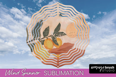 Boho Wind Spinner - Minimalist Landscape Spinner Sublimation Sublimation OrangeBrushStudio 
