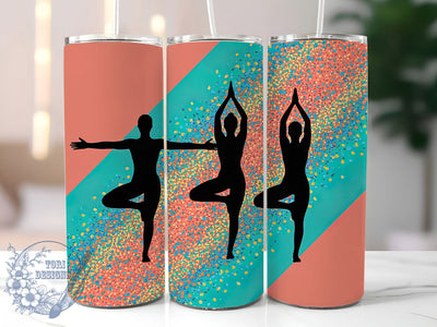 Boho Yoga Meditation Silhouette Tumbler, Meditation Silhouette Cup, Mindful Gift Tumbler, 20Oz Sublimation Design, Spiritual Fitness Wrap, Boho Yoga Cup, Inspiring Wellness Tumbler Sublimation ToriDesigns 