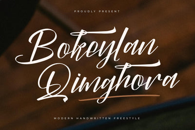 Bokeylan Qimghora - Modern Handwritten Freestyle Font Letterena Studios 