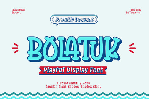 Bolatuk - Playful Display Font Font twinletter 