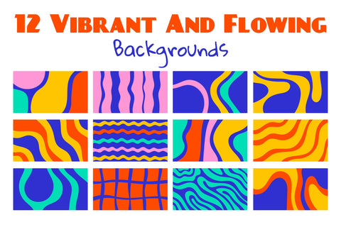 Bold Abstract Shapes Backgrounds Digital Pattern Rin Green 