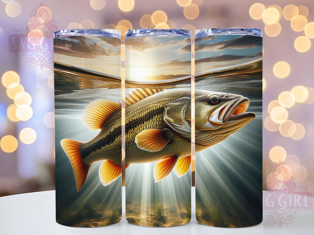 Bold & Adventurous Bass Fishing Tumbler, Fishing Lover Gift, Angler Sublimation Design, 20oz Fishing Tumbler, Fisherman Tumbler Wrap, DIY Bass Fishing Design, Sport Fishing Tumbler Sublimation SvggirlplusArt 
