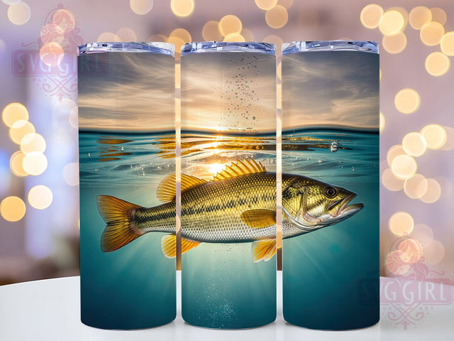 Bold & Adventurous Bass Fishing Tumbler, Fishing Lover Gift, Angler Sublimation Design, 20oz Fishing Tumbler, Fisherman Tumbler Wrap, DIY Bass Fishing Design, Sport Fishing Tumbler Sublimation SvggirlplusArt 